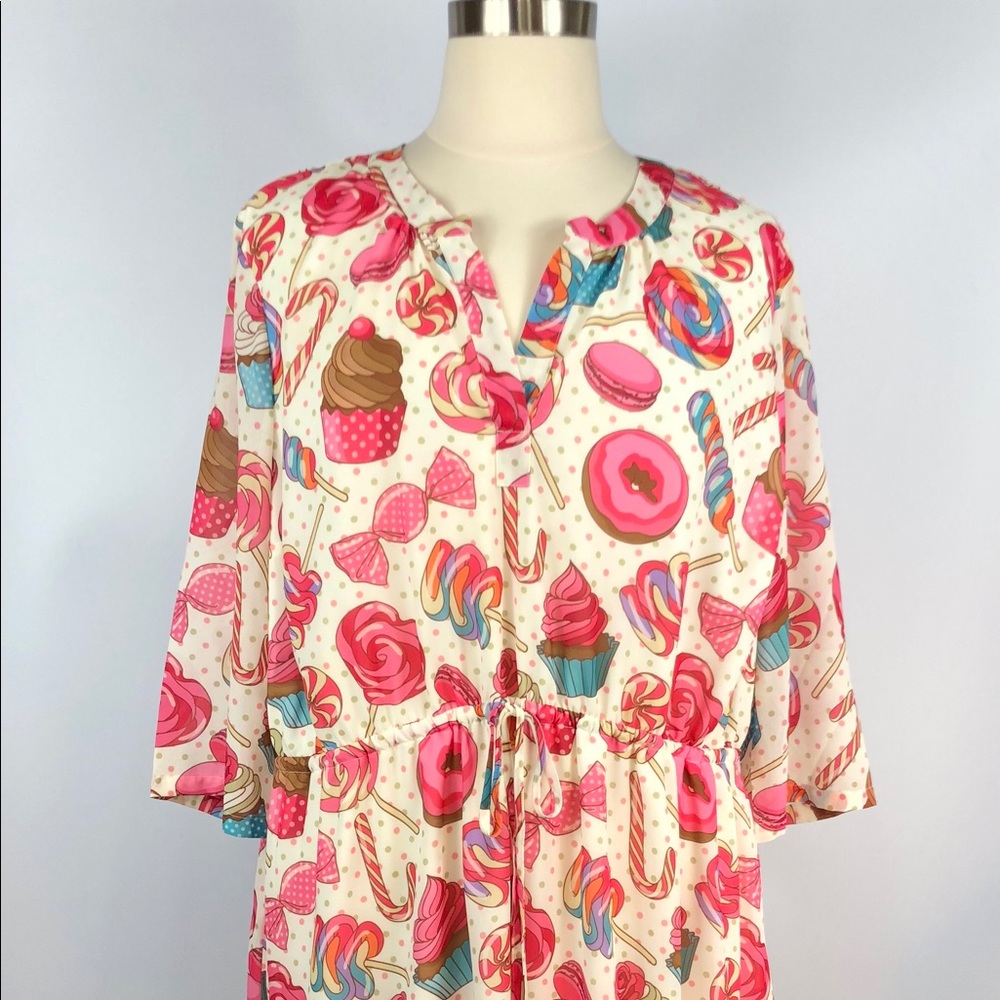 ModCloth Shirt Dress in Sweets Lined Sz 4X Plus
